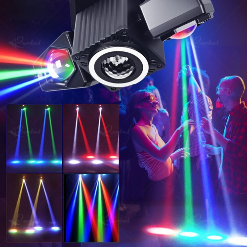 Rotating Disco Bar Stage Lights Moving Head Party Light Laser Beam Strobe Remote