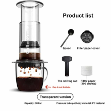 3-In-1 Clear Coffee Press Brew Method Combines French Press For Travel