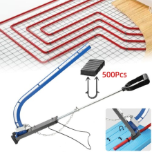 Water Underfloor Heating Floor Staple Gun Pipe Emplacement Tacker With 500 Clips