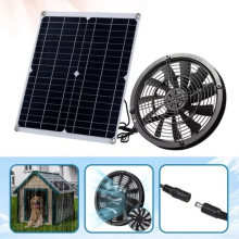 Portable Ventilation Solar Exhaust Fan Panel Sets Durable Fan for Greenhouse RV