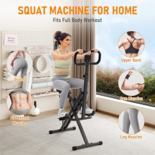 Squat Rowing Machine Foldable Exercise Equipment Glutes&Leg Workout Machine Home