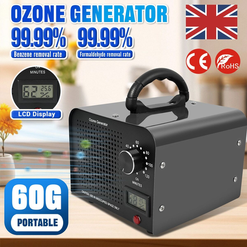 60000mg/h Ozone Generator Machine Industrial Air Purifier Ozonator Ozonizer LCD
