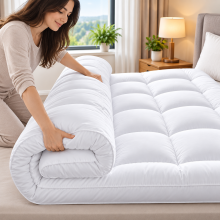 (Super King) Extra Thick Mattress Topper 10cm/4 Inch Bounce Back Protectors 1200GSM Soft & Fluffy Pad Cover - All UK Sizes Single Double King Super Ki
