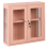 Beliani Wall Cabinet 60 cm Metal Peach Pink 1