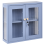 Beliani Wall Cabinet HARLYN 60 cm Metal Blue 1