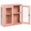 Beliani Wall Cabinet 60 cm Metal Peach Pink 4
