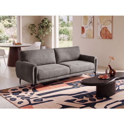 Beliani Sofa 3 Seater SKARO Chenille Taupe 1