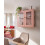 Beliani Wall Cabinet 60 cm Metal Peach Pink 2