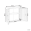 Beliani Wall Cabinet 60 cm Metal Peach Pink 3