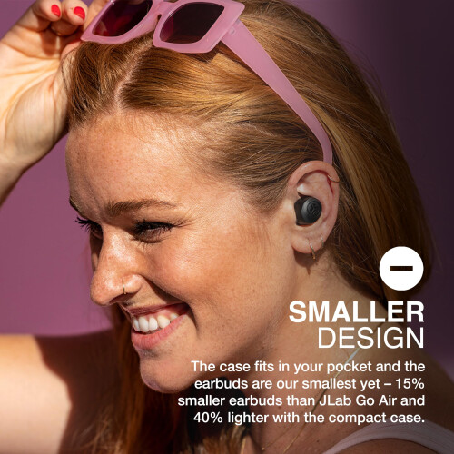 JLab JLab Go Air Pop+ True Wireless Earbuds with Mic - Bluetooth, Dark Pink 1