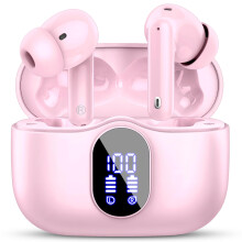 Wireless Earbuds, Bluetooth 5.4 Headphones In Ear with 4 ENC Noise Cancelling Mic, Bluetooth Earbuds Mini Deep Bass Stereo Sound, 36H Playtime LED Dis