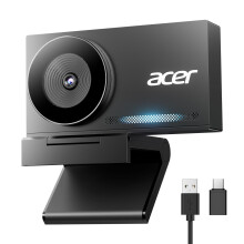 Acer 4K Webcam for PC/Mac with All-Metal Unibody Sculpted, Sony 1/2" Sensor, PDAF, 2 Noise Reduction Mics, Privacy Cover for Switch 2/Zoom/Teams/Facet