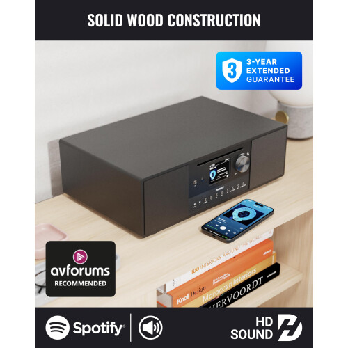 MAJORITY Quadriga Internet Radio with DAB+ & CD Player, 2.1 Stereo System 2