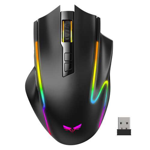 TeckNet TECKNET Wireless Gaming Mouse, 2.4G & USB-C Dual-Mode Rechargeable Mouse