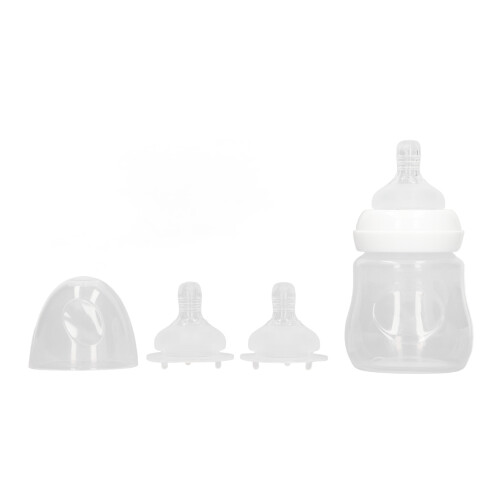 Babyflasche 180 ml Silikon Set mit 2 Saugern 1