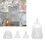 6-teiliges Babyflaschen-Set Silikon 180 ml mit 13