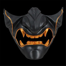 (Black) Ghost Tsushima Of Japanese Samurai Resin Mask For Cosplay Festivals Themed And