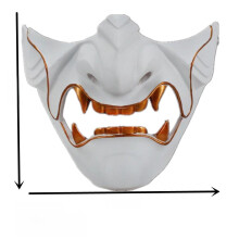 (White) Ghost Tsushima Of Japanese Samurai Resin Mask For Cosplay Festivals Themed And