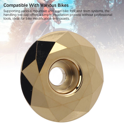 Alu Headset Kappe Fahrrad gold 2