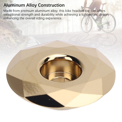Fahrrad Vorbau Kappe Alu gold 1