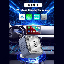 4in1 Wireless CarPlay USB Dongle Wireless Airplay/Mirror Link/Android Auto/Carplay AI Box Car Intelligent System B