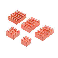 1 Set Pure Copper Kylflänsar Kylare Kylare Kylflänsmodul Kylsats för Banana Pi OpenWrtOne Dev Board Tillbehör