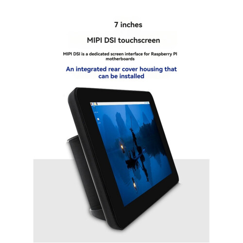 For Raspberry Pi 7 Inch  1024x600 Display IPS Capacitive Touch Screen with Case for Raspberry Pi 5 1