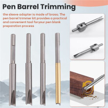 7 Stuks Pen Trimmer Kit Pen Trimmen Systeem Mill Trimmer Set, Snijkop Mouw Adapter Inbussleutel Sleutel