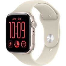 APPLE Watch SE 3 GPS - 44mm - Gehäuse Starlight Aluminium - Sand Sport Band - M/L