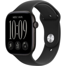 APPLE Watch Series 12 GPS + Cellular - 46mm - Gehäuse Schwarz Aluminium - Armband Schwarz Sportband - S/M