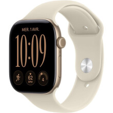 APPLE Watch Series 12 GPS - 46mm - Gehäuse aus leichtem Gold-Aluminium - Sand Sportarmband - M/L