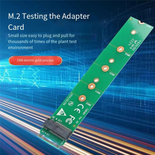 M.2 NVME Test Adapter Board Extension Card Mkey Solid State Drive Test Card 2242 to 2260 2