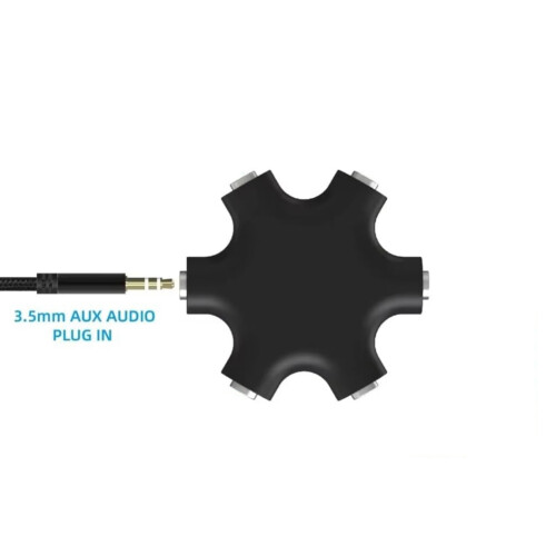 1 Till 5 Ljudsplitter 3,5 mm Ljudrouter Separator Enhetsadapter Patchkabelsplitter 2