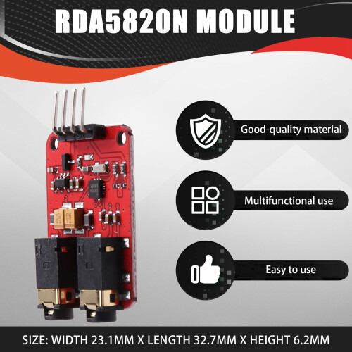 RDA5820N Module 23 Upgraded FM Broadcast Transmitter Receiver FM Radio Transceiver Module DC3.3-5V Small Size 1