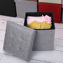 Faltbarer Aufbewahrungshocker Grau 38x38x38cm