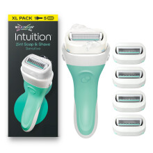Wilkinson Sword Intuition Soap & Shave Sensitive Women's Razor, 5 Refills