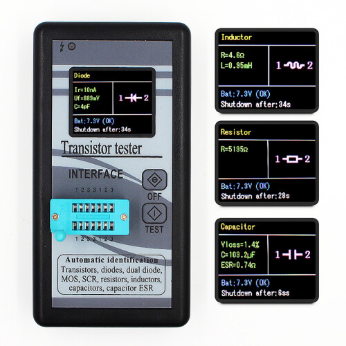 M328 Multi-Purpose Transistor Tester 1.8 Inch TFT LCD for Diode Resistor ESR Capacitance Inductor  Meter A