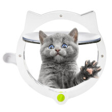 Kattlucka Söt Kattlucka Kattlucka Magnetisk 4 Låslägen Automatisk Kattlucka i Plast för Innerdörrar