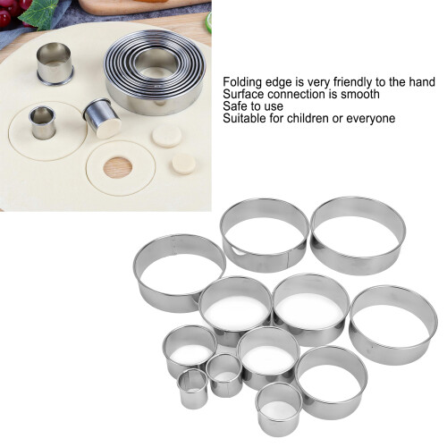 Ausstechformen Rund 12er Set Edelstahl Backen 2