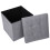 Faltbarer Aufbewahrungshocker Grau 38x38x38cm 9