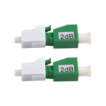 2Pcs LC/APC Fiber Attenuator LC/APC Optical Attenuator Flange Adapter Female to Male FTTH Fiber Optic Attenuator 2dB