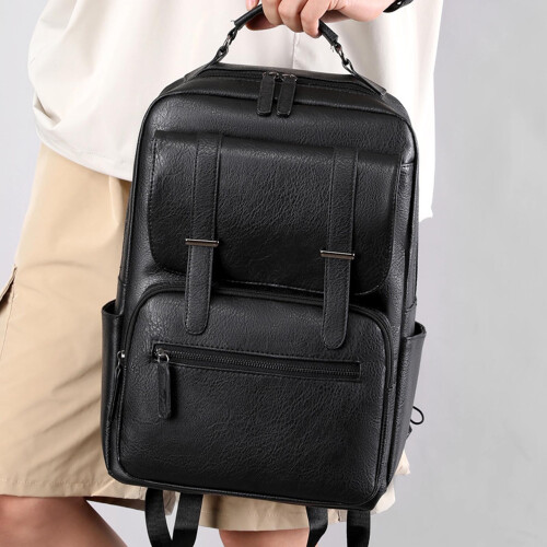 Herren Rucksack Regenfest Lederoptik 20-35L