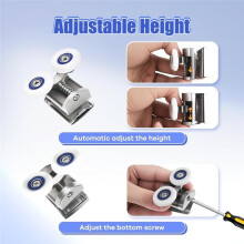 4 Rouleaux de Porte de Douche en Acier Inoxydable de 25 mm pour Portes de Douche Coulissantes Courbées, pour Verre de 6-8 mm