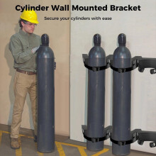 2PCS Cylinder Wall Mounted Brackets Propane Tank Brackets Durable ABS Gas Cylinder Mounting Brackets ABS Plastic Holders