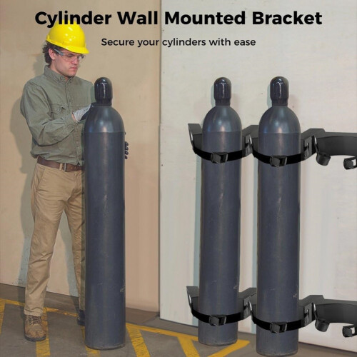 2PCS Cylinder Wall Mounted Brackets Propane Tank Brackets Durable ABS Gas Cylinder Mounting Brackets ABS Plastic Holders
