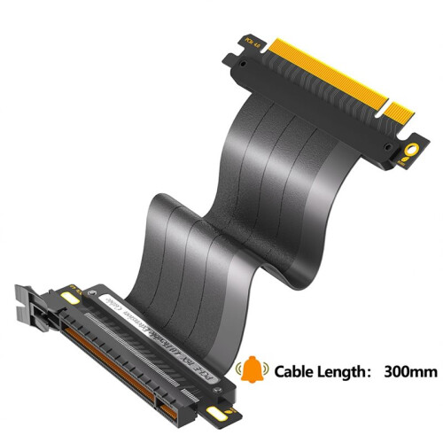 PCIE 4.0 16X Extension Cable High Speed GPU Riser Cable with PCI Express Port for GPU Extension Cable 30cm 180 Degree 2