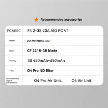 Pour le Cadre Sans Balai pour BETAFPV Pavo20 Pro II, Trous de Montage pour Contrôleur de Vol 26x26 mm pour Unité Aérienne O4 Pro B