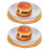 Tischsets 2er Set Gold 20x20 cm PVC Platzsets 21