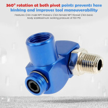 4Pcs Air Hose Connector,360 Degree Rotatable Air Hose Fitting Aluminum 1/4 Inch Industrial Swivel Air Fittings 150PSI