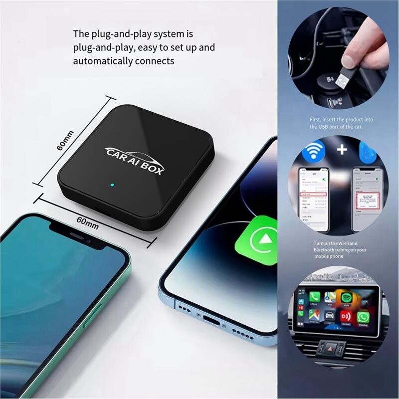 3in1 Andriod Video AI Box Wireless Android Auto Wireless Carplay ...
